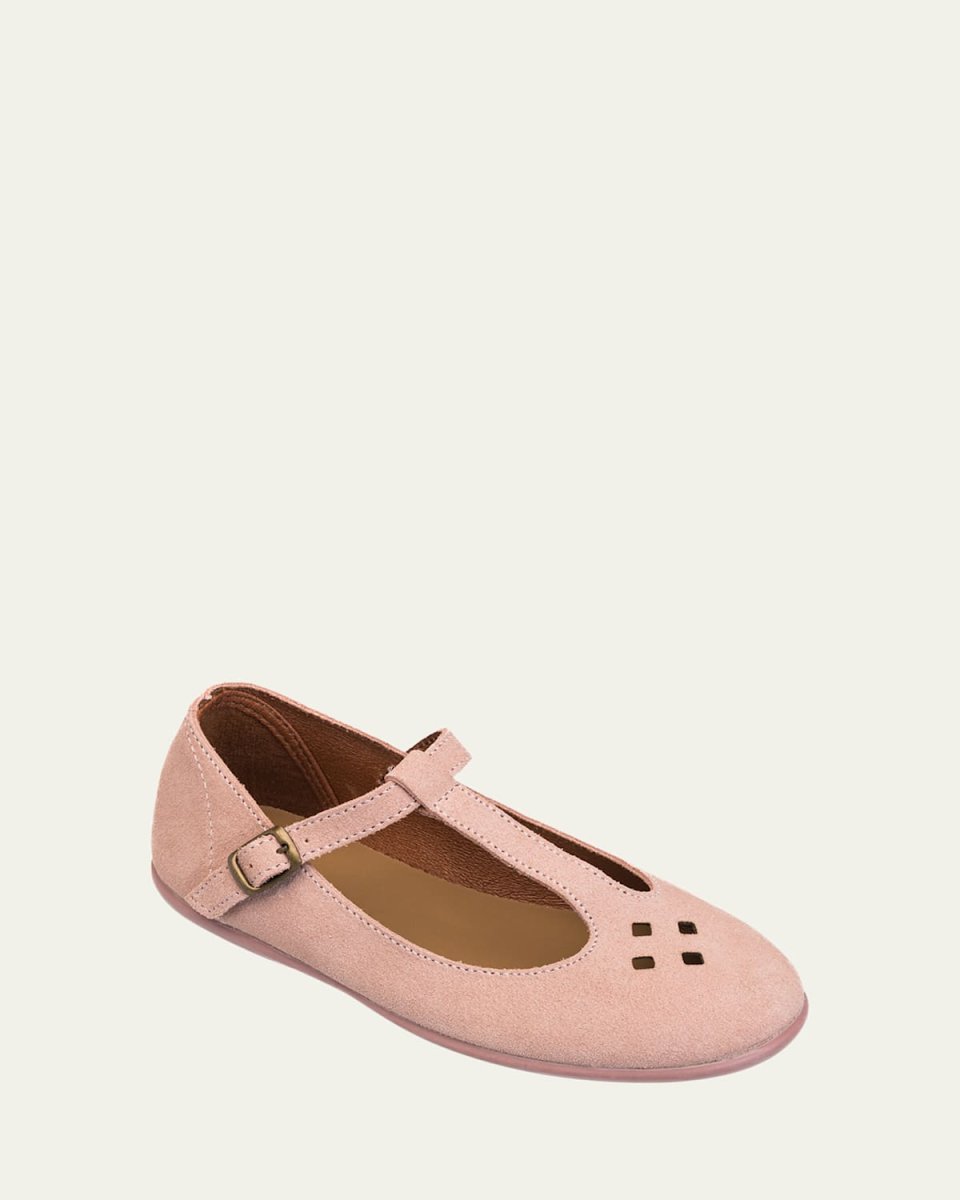 Girl's Suede T-Bar Flats, Baby/Toddler/Kids